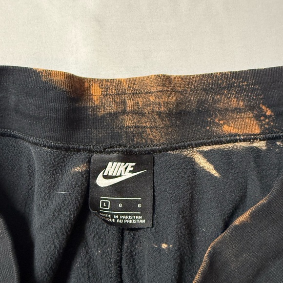Nike Jogger Sweatpants Size Large Lightweight Bleach Tie Dye Drawstring - Picture 4 of 7